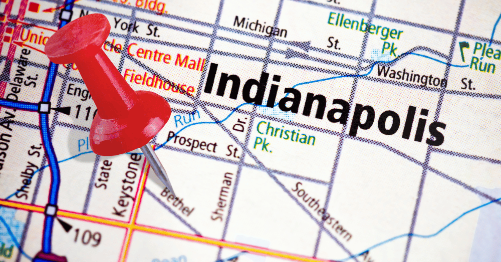 The Mysterious Dome That Landed on Indy's East Side_ Storm Damage or Alien Visit_ featured image of Indianapolis on a map